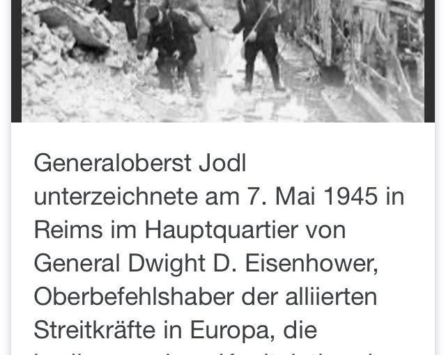 Kriegsende 8.5.1945 – 75 Jahre vorbei