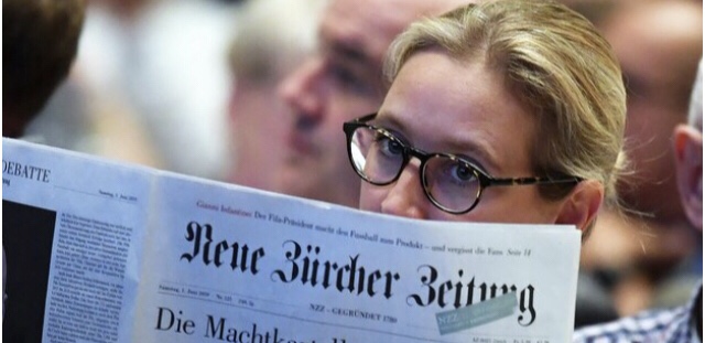 Die NZZ – Neue Züricher Zeitung – ein sehr seltsames Blatt, wohl sehr nahe an der AfD