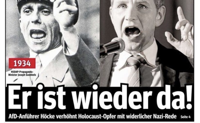 Björn Höcke und Goebbels auf einem Foto sind Ähnlichkeiten
