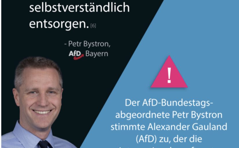 AfD Zitate Solche Menschen entsorgen Petr Bystron AfD Bayern