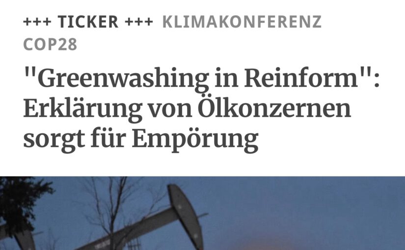 „#Greenwashing in Reinform“: Erklärung von Ölkonzernen sorgt für Empörung