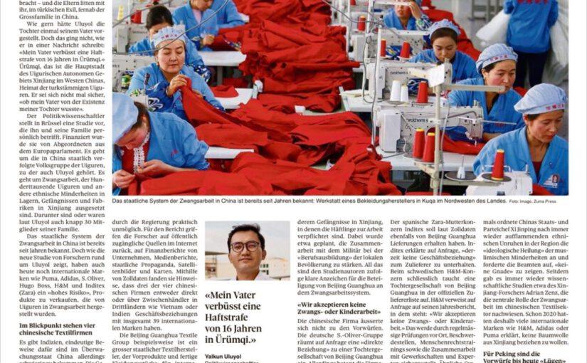 Kleider aus Zwangsarbeit in China gefertigt!