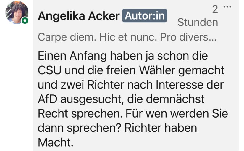 Angelika Acker #NieWiederIstJetzt