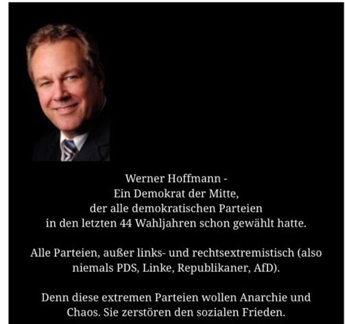 Werner Hoffmann Demokrat der Mitte
