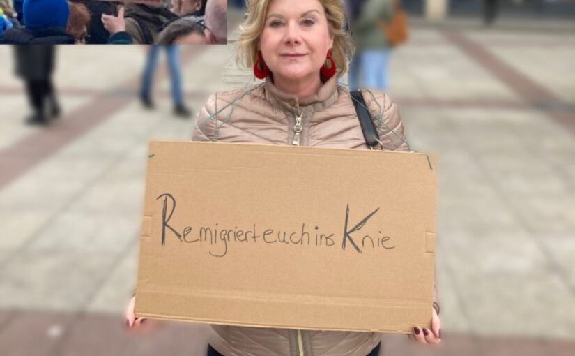 Patricia Hinsen-Rind Demonstration gegen AfD und sonstige Rechtsextremisten Remigration