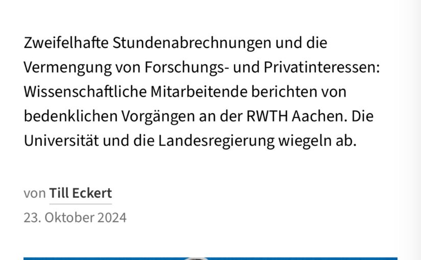 RWTH-Professoren beschädigen nicht nur die Hochschule, sondern auch den Zweifel an emobilität