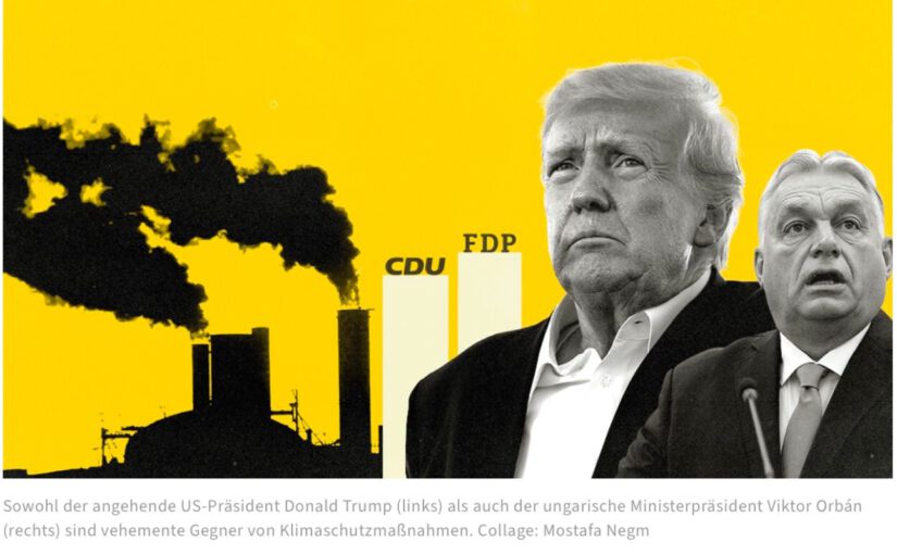 “Die Klimakiller im Anzug: Wie CDU, FDP und Friedrich Merz Trumps Öl-Lobby nach Deutschland holen”