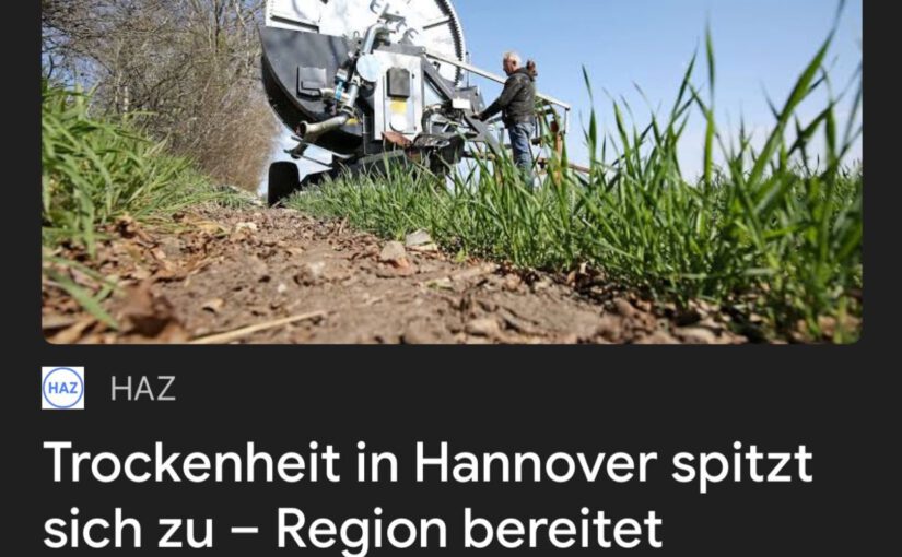 Wasser weg – Zukunft im Eimer!