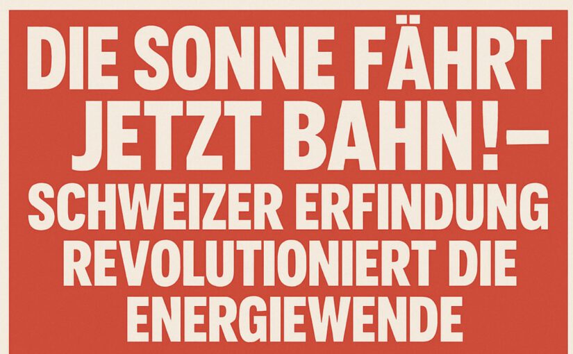 DIE SONNE FÄHRT JETZT BAHN! – SCHWEIZER ERFINDUNG REVOLUTIONIERT DIE ENERGIEWENDE