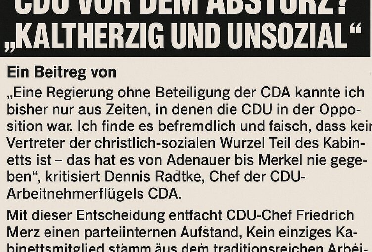 MERZ SCHMEISST ARBEITNEHMERFLÜGEL RAUS!