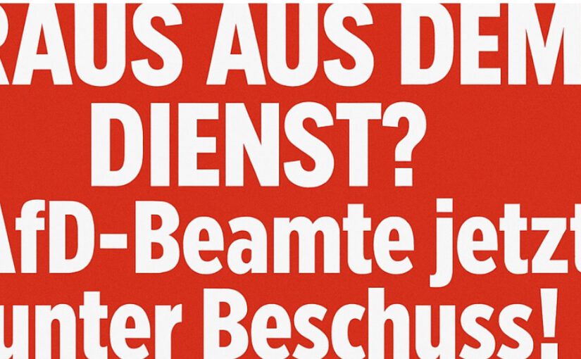 RAUS AUS DEM DIENST? AfD-Beamte jetzt unter Beschuss!