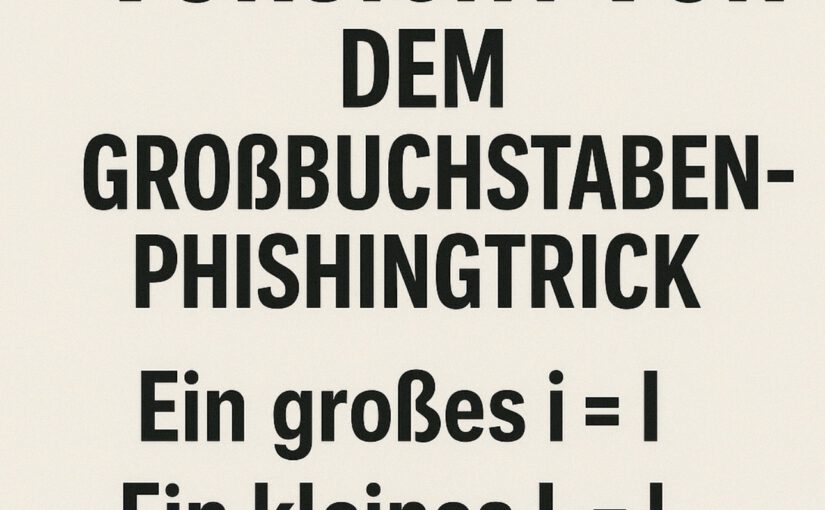 Vorsicht vor dem Großbuchstaben-Phishingtrick!