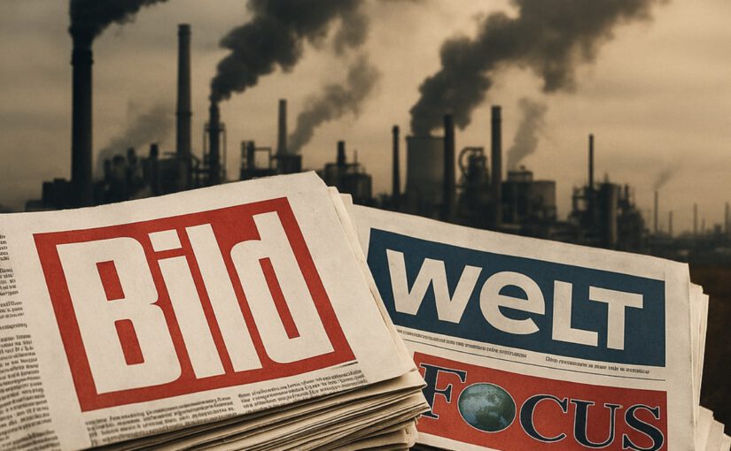 WELT - BILD - Axel-Springer-Verlag Anteilseigner ist der fossile Investor KKR. Burdaverlag mit Focusliebt auch die fossile Lobby.