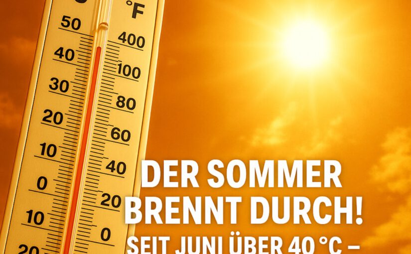 Der Sommer brennt durch! Seit Juni über 40 °C – Deutschland am Limit!