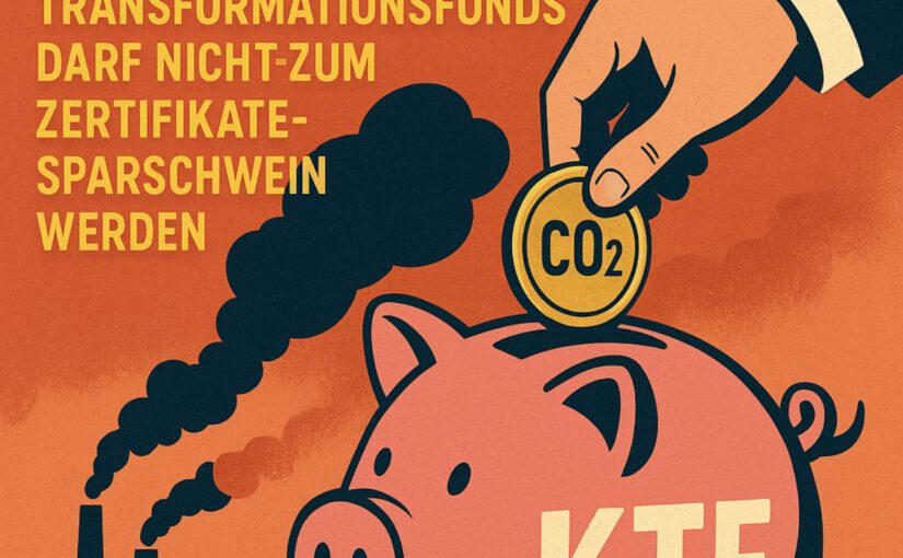 Klimaschutz in der Krise: Der Klima- und Transformationsfonds (KTF) darf nicht zum Zertifikate-Sparschwein werden!
