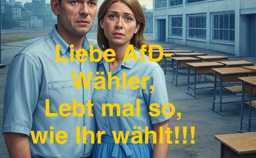Liebe AfD-Wähler – lebt endlich so, wie ihr wählt!