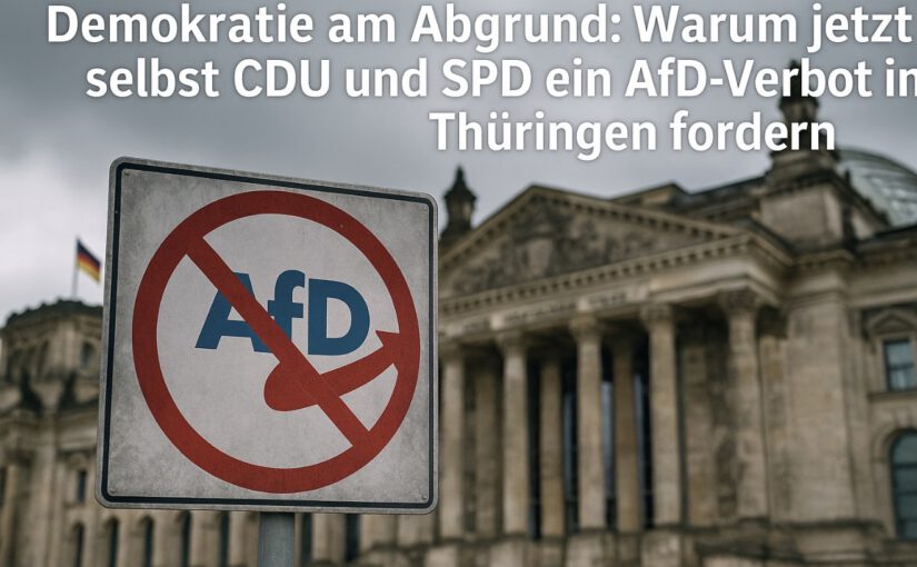Demokratie am Abgrund: Warum jetzt selbst CDU und SPD ein AfD-Verbot in Thüringen fordern