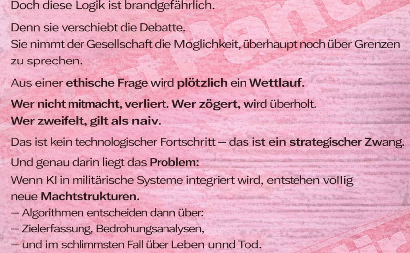 Teil 5 – Palantir: KI-Waffen sind unvermeidlich – sagt Palantir. Doch genau hier beginnt die gefährlichste Entwicklung unserer Zeit.
