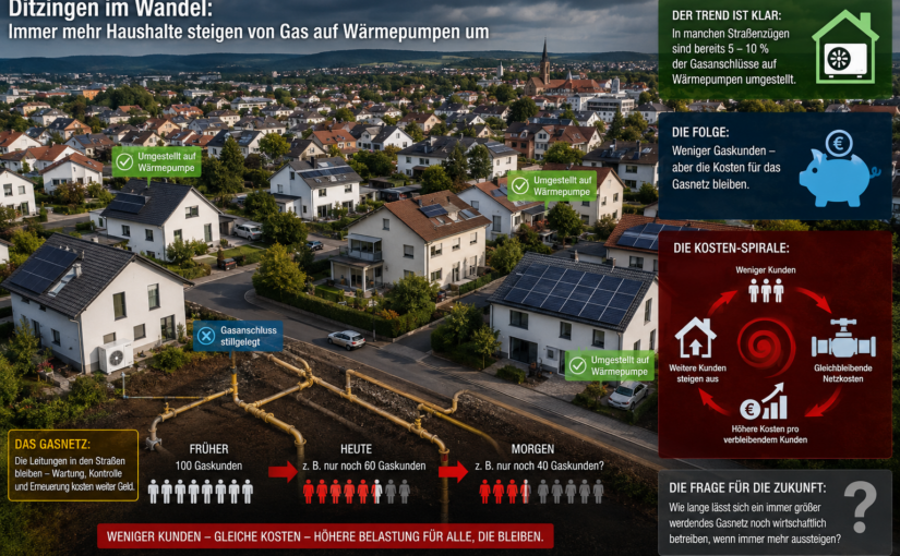 Ditzingen: Warum die Wärmepumpe das Gasnetz vor große Herausforderungen stellt