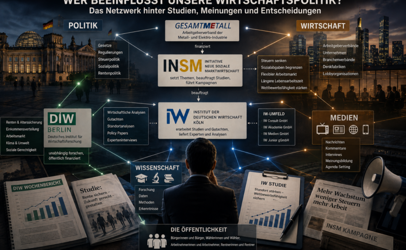 DIW, IW und INSM – Wer finanziert die Studien?