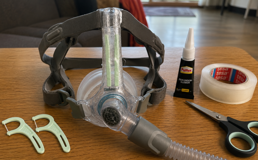 CPAP-Maske im Urlaub gebrochen: So gelang mir eine provisorische Reparatur mit Zahnseide-Sticks