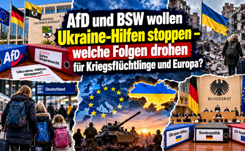 AfD und BSW wollen Ukraine-Hilfen stoppen – welche Folgen drohen für Kriegsflüchtlinge und Europa?