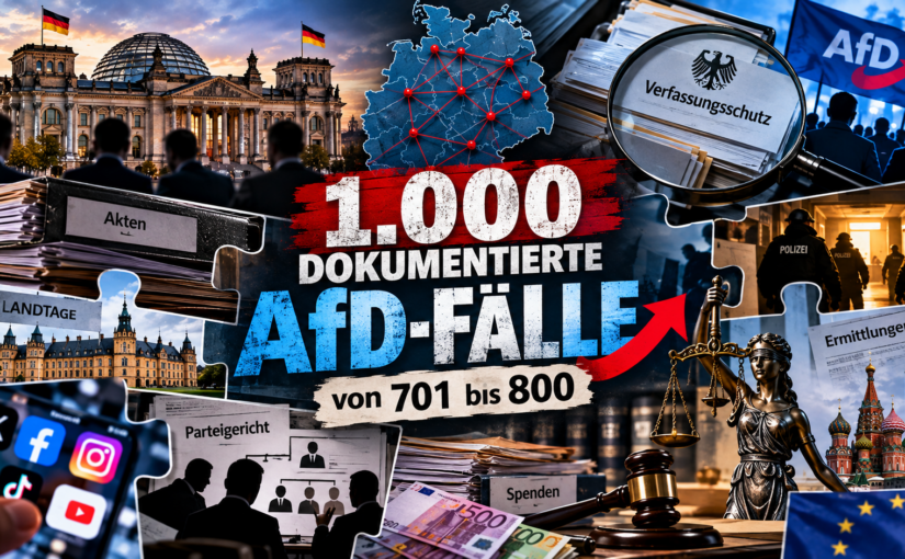 AfD unter der Lupe: 1.000 dokumentierte Fälle zu Spenden, Skandalen, Russland-Kontakten und Rechtsextremismus – Hier von 701 bis 800